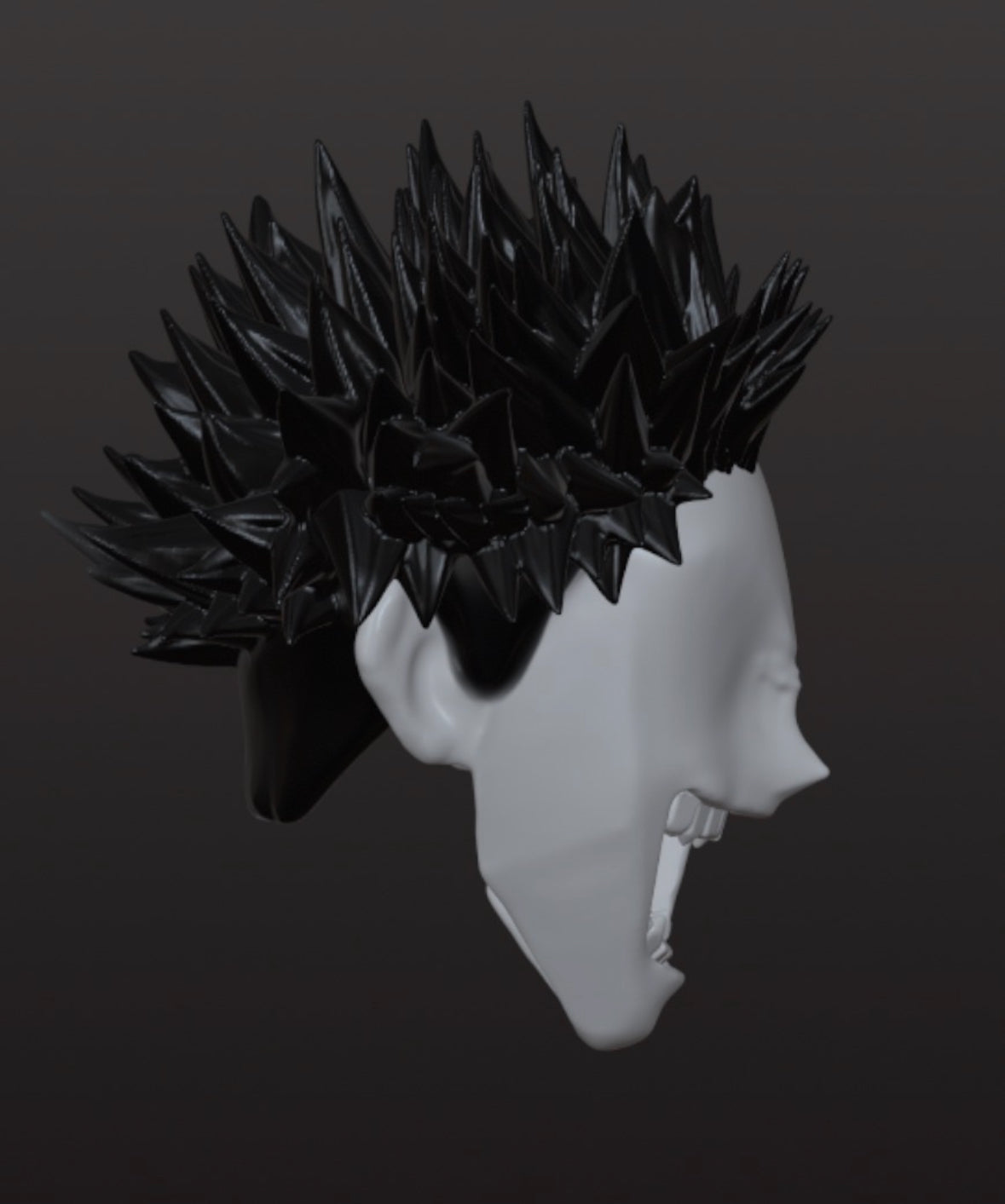 BLACK Windy Conversion Hair Sculpt (1/12th Scale) (Copy)